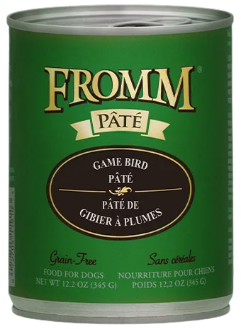 Odor-sealing pet pad-Fromm Grain Free Game Bird Pate Canned Wet Food for Dogs