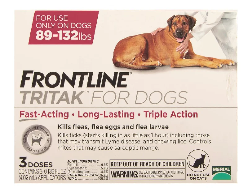 Canvas pet treat sack-Frontline Tritak Dog/Puppy, 89-132 lbs, 3 month