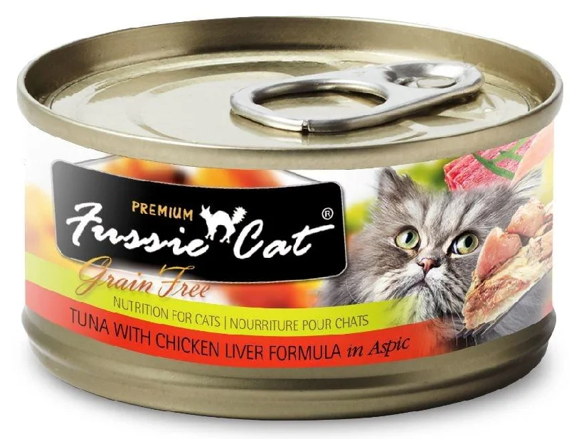 Curved cat scratching pole-Fussie Cat Premium Grain Free Tuna with Chicken Liver in Aspic Canned Cat Food