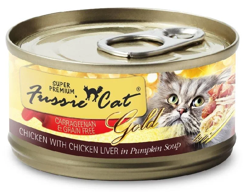 Low-noise pet water pump-Fussie Cat Super Premium Grain Free Chicken with Chicken Liver in Pumpkin Soup Canned Cat Food