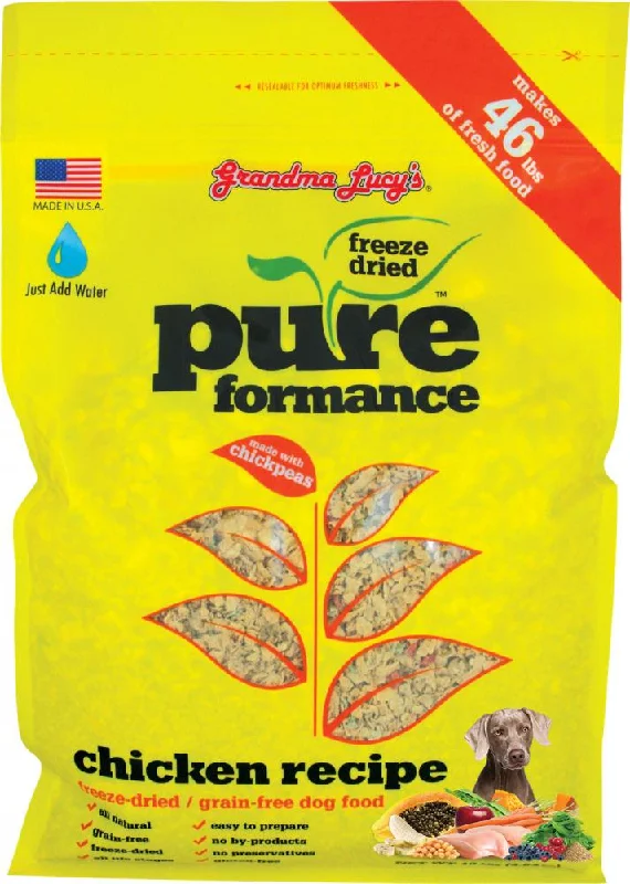 Thick pet rest blanket-Grandma Lucy's Pureformance Chicken and Chickpea Freeze Dried Grain Free Dog Food