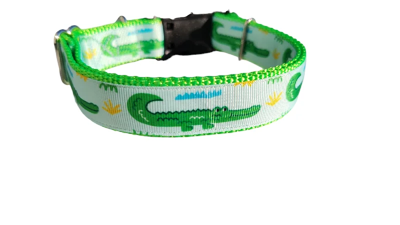 Herbal cat chew sticks-Green Gator Nylon Dog Collar