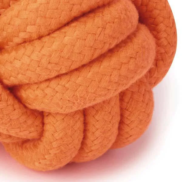 Rechargeable pet tracker-Grriggles Ruff Orange Rope Knot Ball Dog Toy