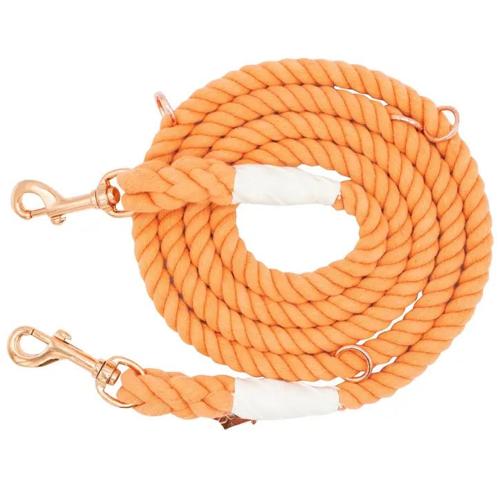 Anti-slip pet winter boots-Hands Free Rope Leash - Clementine