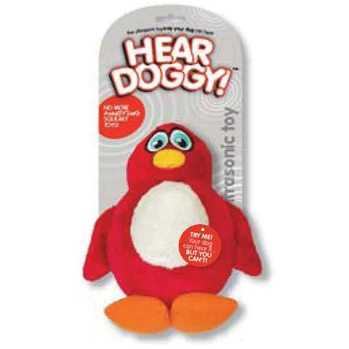 Breathable birdcage pad-Hear Doggy Ultrasonic Pink Penguin Silent Squeaker Toy