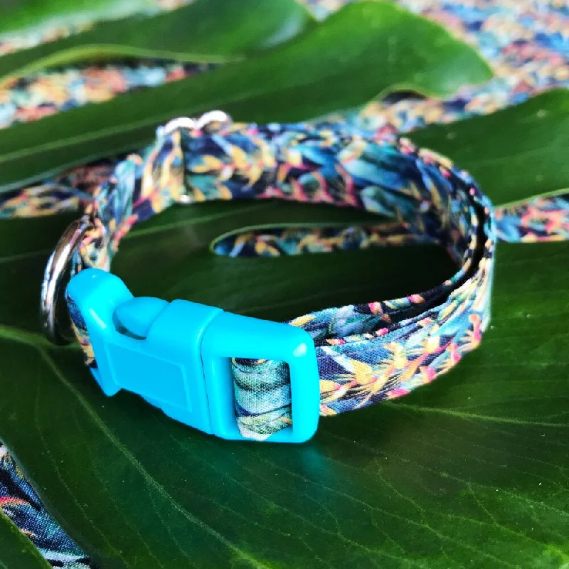 Adjustable fish tank lamp-Heliconia Hawaiian Collar with Turquoise Plastic Buckle