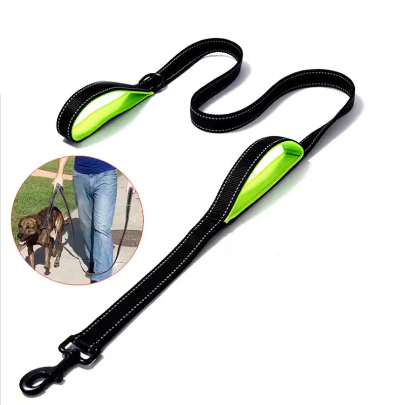 Flexible dog nose guard-Nylon Dog Leash – Heavy Duty with Double Neoprene Padded Traffic Handle