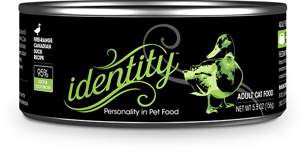 Travel pet water bottle-Identity 95% Free-Range Canadian Duck & Duck Broth Pate Wet Cat Food