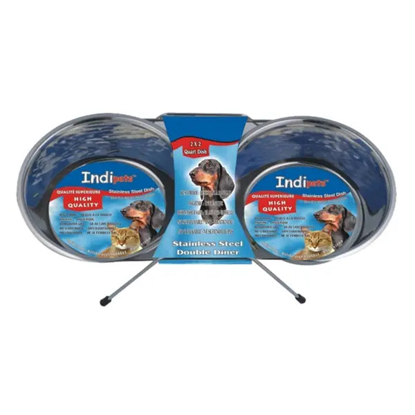 Magnetic pet hair collector-Indipets Double Diner with Band Roll 2 quart