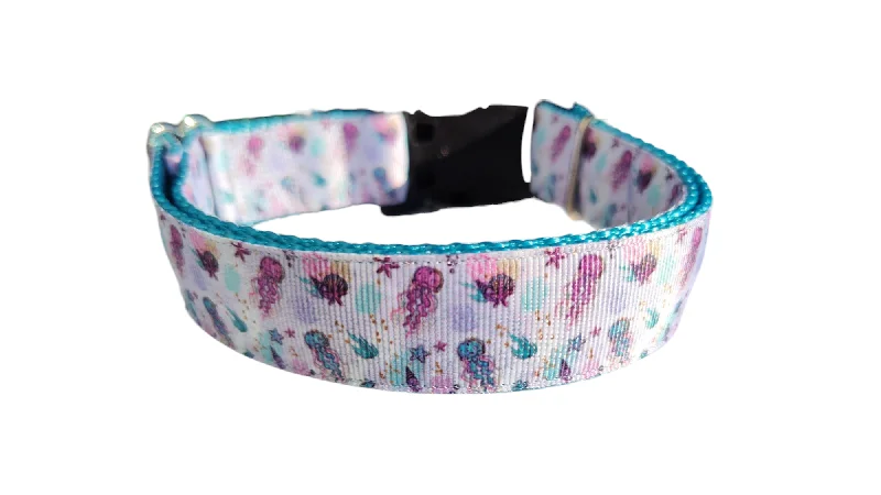 unscented pet odor spray-Jellyfish Nylon Dog Collar