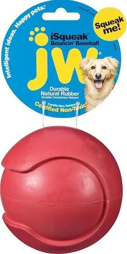 Pet-safe odor neutralizer-JW Pet iSqueak Bouncin Baseball Dog Toy