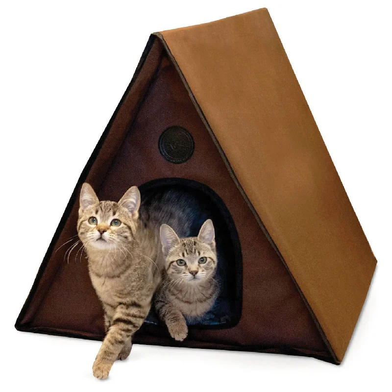 Lightweight pet ramp-K&H A-Frame Outdoor Heated Cat House