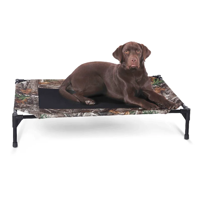 Floral cat adventure leash-K&H Pet Products Original Pet Cot Elevated Dog Bed, Realtree Edge