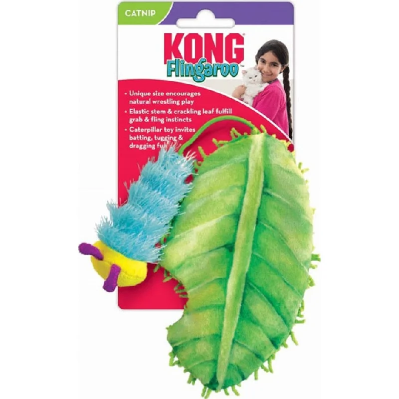 Herbal cat stress toy-KONG FLINGAROO CATERPILLAR