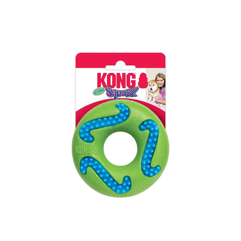 Flutter cat wand toy-Kong Squeezz Goomz Ring Dog Toy