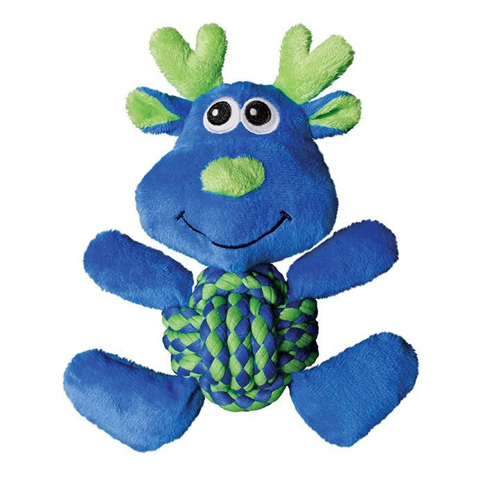 Natural aquarium pebbles-Kong Weave Knots Moose Rope And Plush Dog Toy