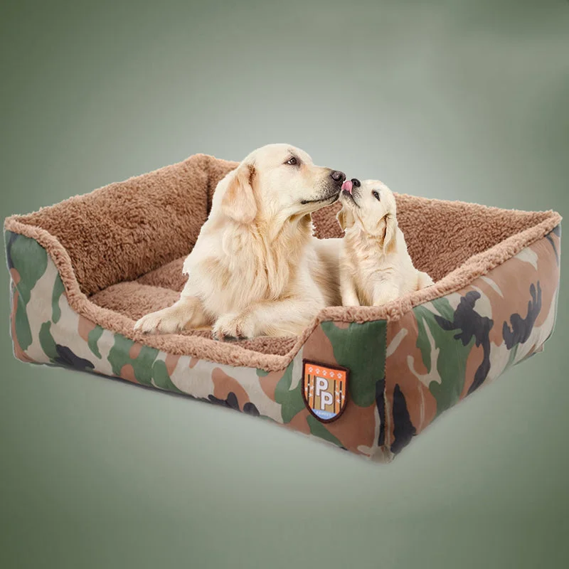 Solid rubber pet disc-Camouflage Warm Bed Mat