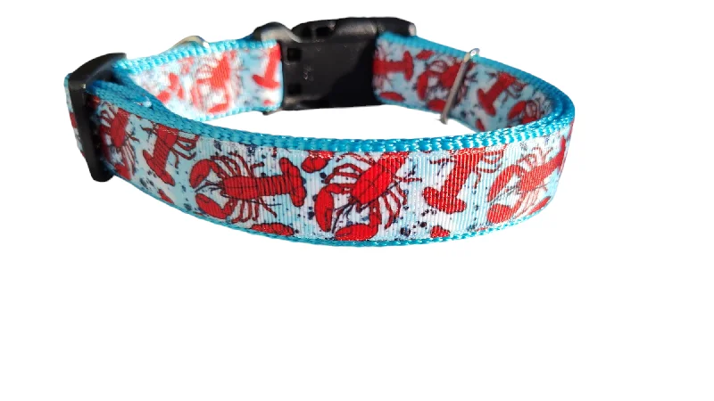 Plush puppy rest pad-Lobster Nylon Dog Collar