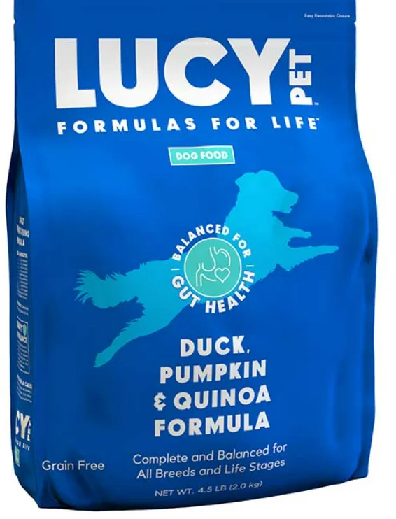 Padded rabbit adventure leash-Lucy Pet Duck, Pumpkin and Quinoa Dog Food-Exclusive Gut Health Formula