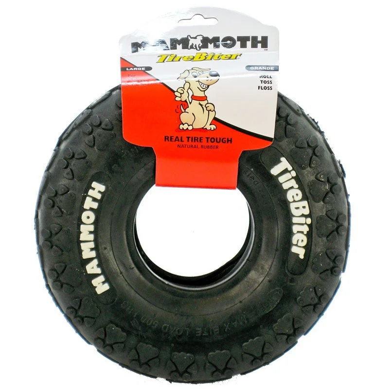 Solid rubber pet disc-Mammoth Large 10 Inch TireBiter Rubber Dog Toy