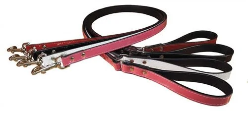 Salmon-flavored pet treats-Manhattan Patent Leather Leash - Black