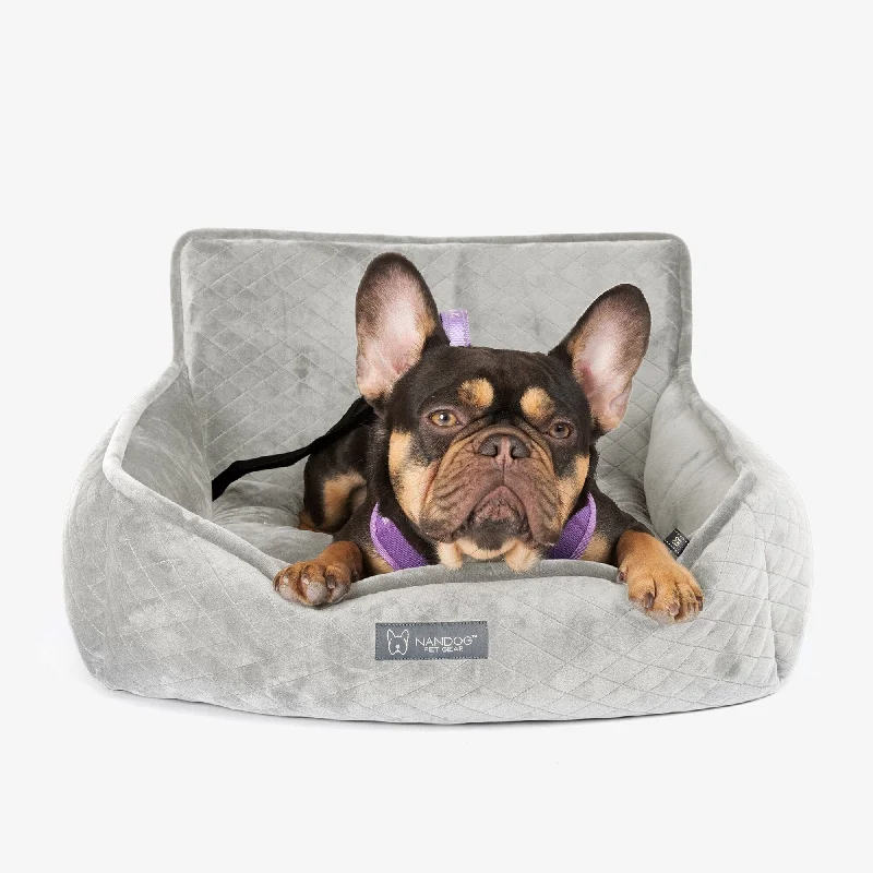 Flexible pet play tunnel-Medium Dog Car Seat in Light Gray