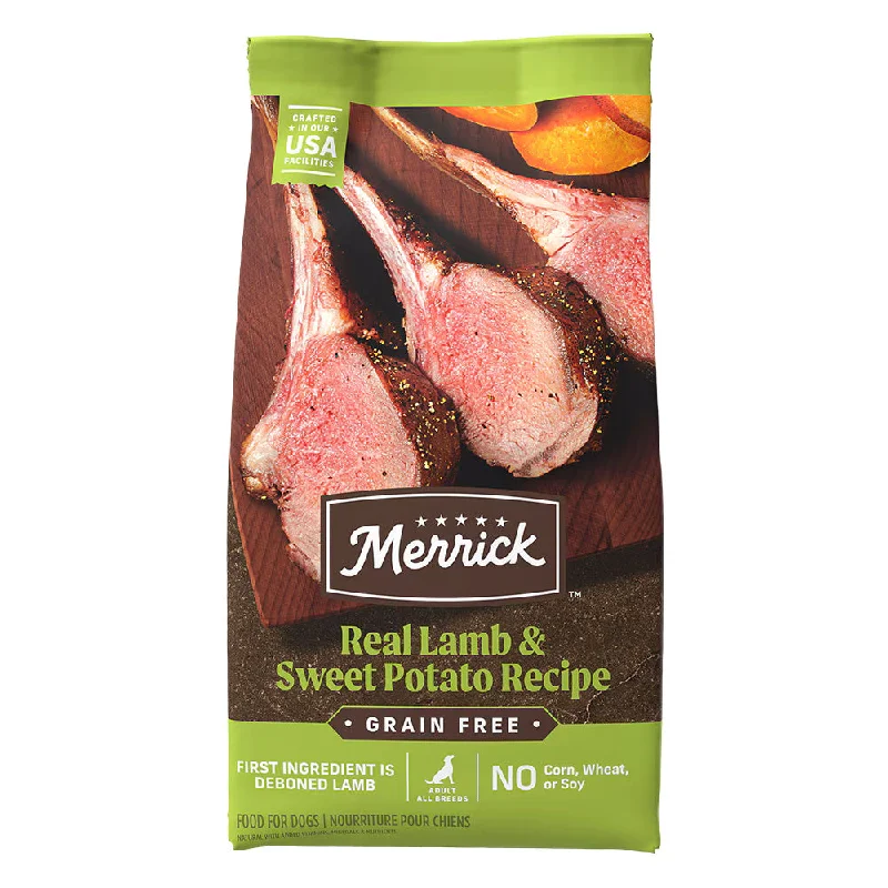 Vacuum-seal pet food jar-Merrick Grain Free Real Lamb & Sweet Potato recipe 22lb