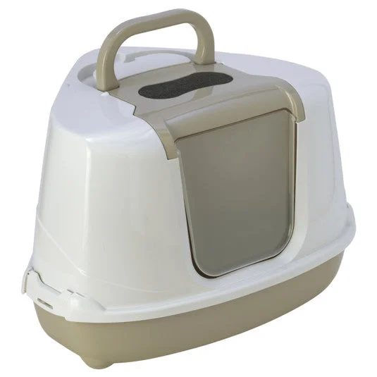 Pet-safe furniture polish-MODERNA FLIP CORNER LITTER BOX