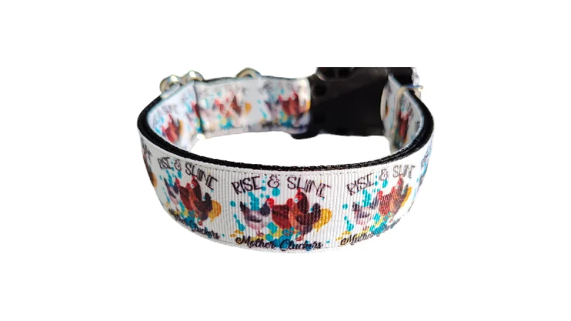 Odor-trapping pet liner-Mother Cluckers Chicken Nylon Dog Collar