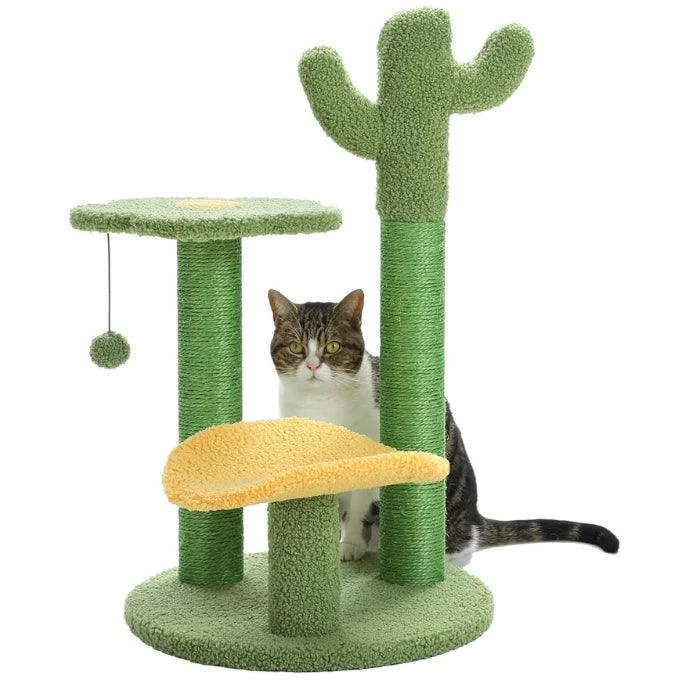 Lightweight pet agility bar-Multi-Level Indoor Cat Tree with Perch & Ball & Scratching Posts