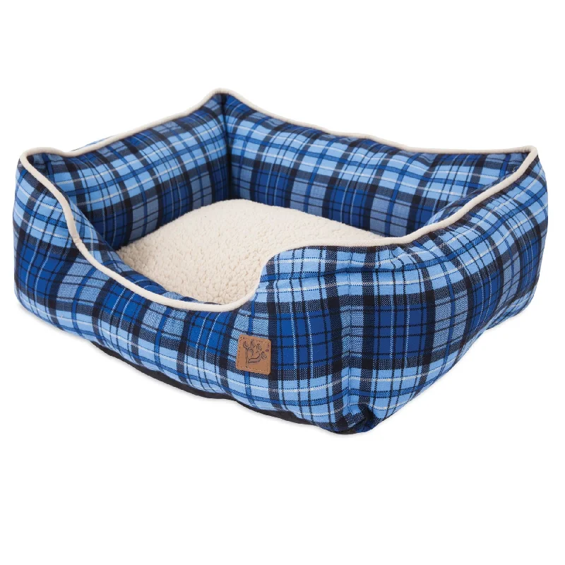 Woven pet treat pouch-MuttNation Plaid Lounger Bed