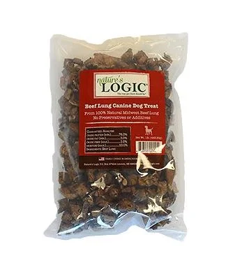 Coral aquarium decoration-Nature's Logic Beef Lung Canine Dog Treat (1 lb)