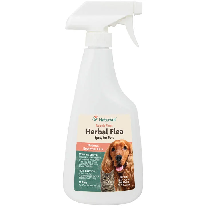 Odor-blocking pet spray-NaturVet Herbal Flea Spray for Pets