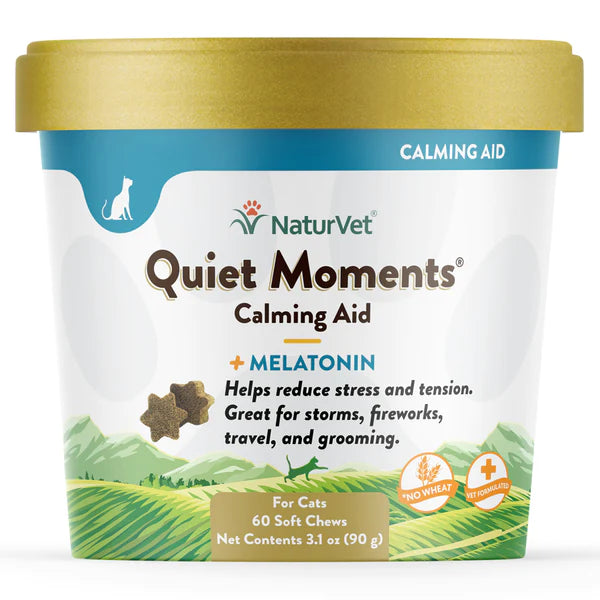 Plush puppy chew bone-NATURVET QUIET MOMENTS CAT 60CT