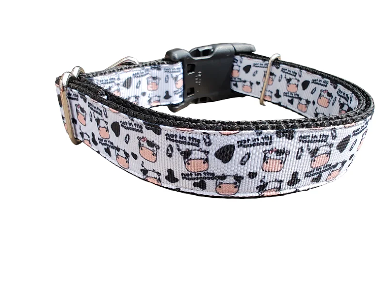 Canvas pet treat sack-Not In The MOoOod Cow Nylon Dog Collar