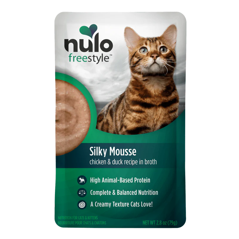 Durable catnip play toy-Nulo Chicken & Duck recipe silky mousse