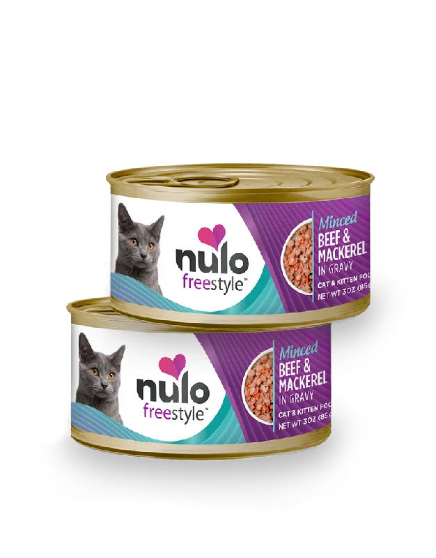 Furry cat nap pad-Nulo FreeStyle Minced Beef & Mackerel Recipe in Gravy Cat & Kitten Food