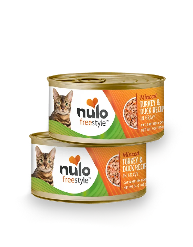 Sealable pet snack canister-Nulo FreeStyle Minced Turkey & Duck Recipe in Gravy Cat & Kitten Food