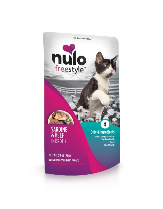 Portable dog agility set-Nulo FreeStyle Sardine & Beef in Broth Recipe for Cats