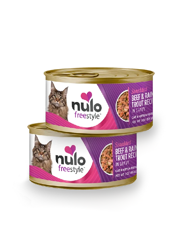 Textured reptile basking stone-Nulo FreeStyle Shredded Beef & Rainbow Trout Recipe in Gravy Cat & Kitten Food