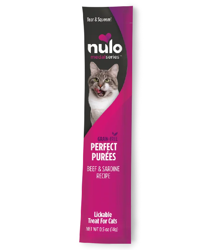 Silent pet water fountain-Nulo Medalseries Perfect Purée Beef & Sardine Recipe Cat Treat