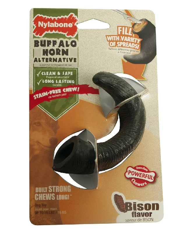 Soft-tone pet training whistle-Nylabone Dura Chew Alternative Buffalo Horn Dog Toy Chew