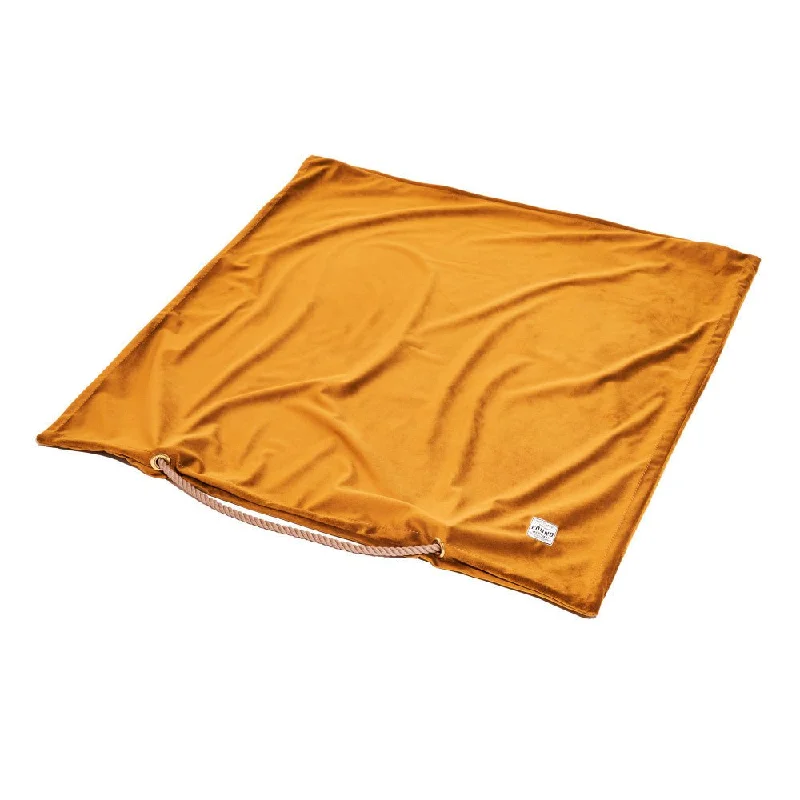 Cotton cat sleep pouch-Ochre Washable Velvet Dog Bed Cover