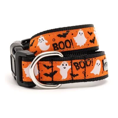 Soft dog squeaky toy-Orange Spooky Collar