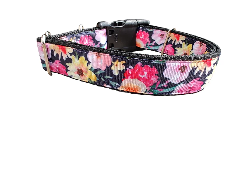 Pet-safe room deodorizer-Painted Flowers Nylon Dog Collar