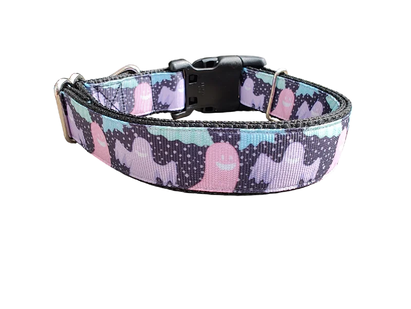 Fleece hamster sleep pouch-Pastel Ghosts Nylon Dog Collar