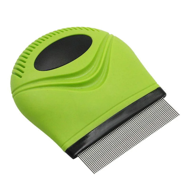 Sticky pet fur remover-Pet Life® Grazer Handheld Flea & Tick Comb