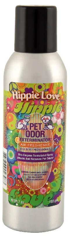 Solar-powered pet fan-Pet Odor Exterminator Air Freshener Spray, Hippie Love, 7 oz