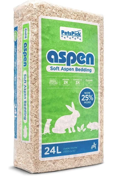 Unscented dog waste bags-PetsPick Aspen Bedding 24L