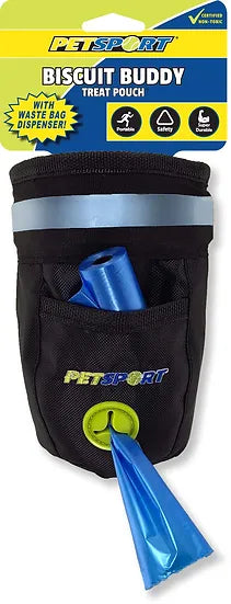 Herbal pet skin lotion-Petsport 50010 Biscuit Buddy Treat Pouch (Black)